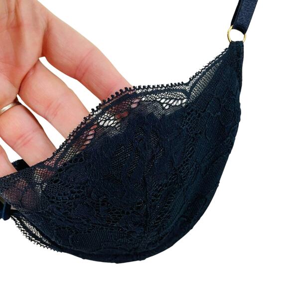 Victoria's Secret Very Sexy Black Lace PushUp without Padding 36D - Picture 2 of 10